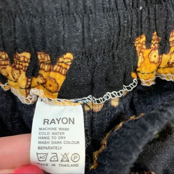 Bohotusk Royal Elephant Print Harem Pants Elasticated Smocked Waist Sz S/M - Picture 7 of 12